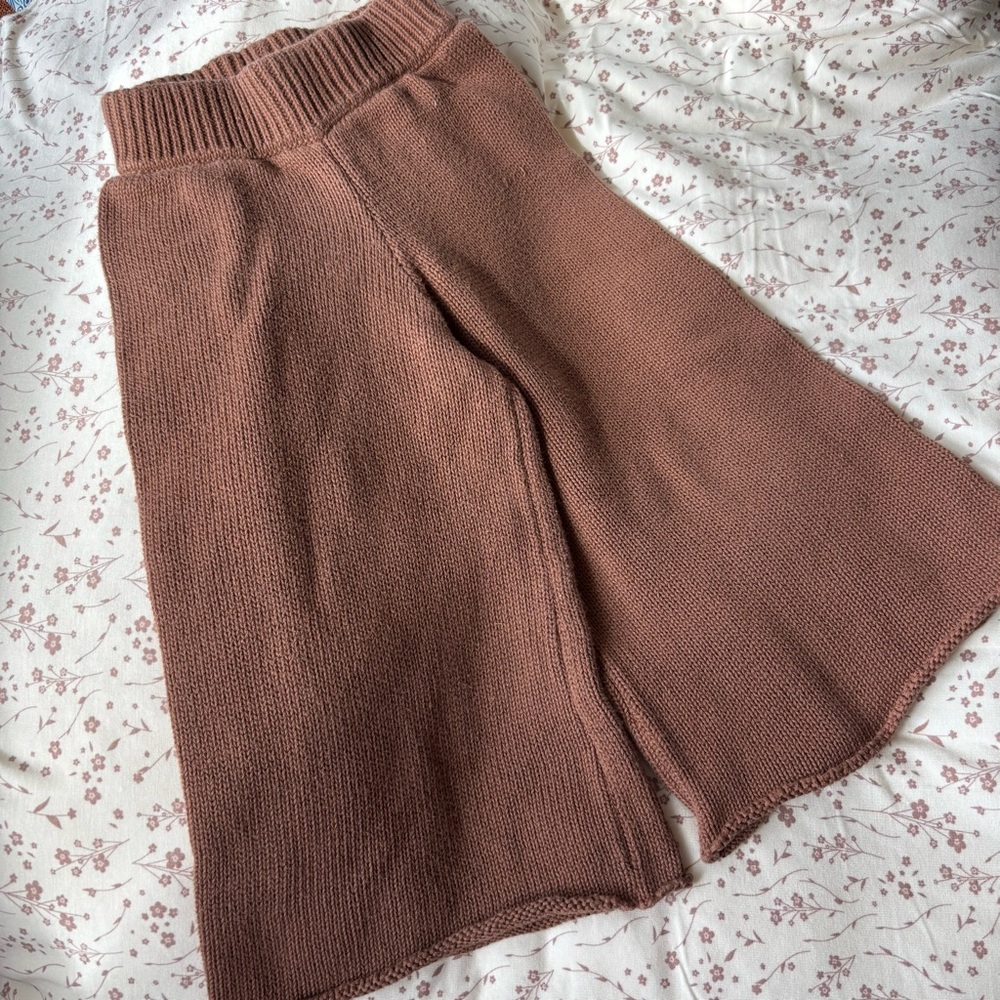 The Simple Folk Wide Leg Knit Trousers